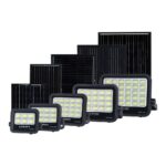 ⁦KCD-Projecteur commercial blanc chaud pour jardin, éclairage extérieur à haute luminosité 60w 200w, projecteur solaire à LED IP67 avec télécommande⁩ - الصورة ⁦3⁩